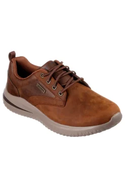 Scarpe marroni impermeabili con memory foam Skechers Delson 3.0 Glavine