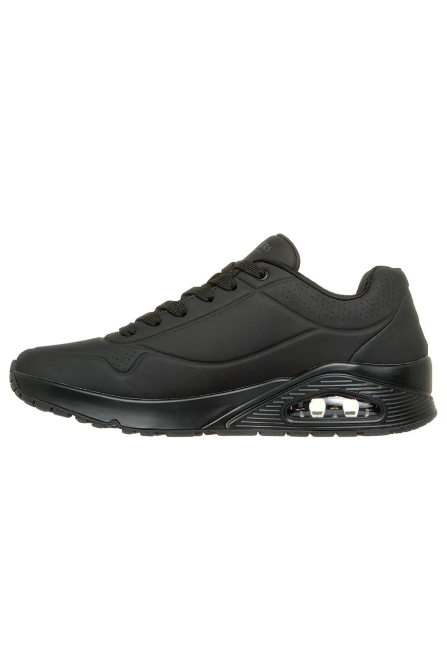 Scarpe nere con airbag visibile e Memory Foam Skechers UNO STAND ON AIR
