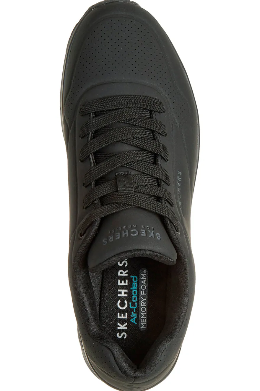 Scarpe nere con airbag visibile e Memory Foam Skechers UNO STAND ON AIR