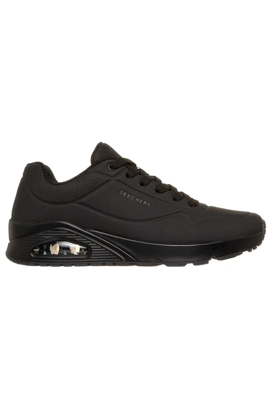Scarpe nere con airbag visibile e Memory Foam Skechers UNO STAND ON AIR