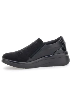 Scarpe nere con brillantini e cerniera laterale PRIMA RIGA H2301017
