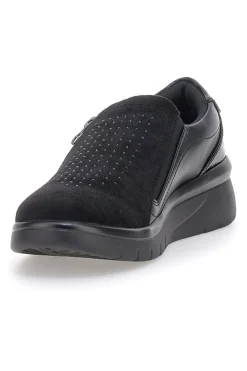Scarpe nere con brillantini e cerniera laterale PRIMA RIGA H2301017