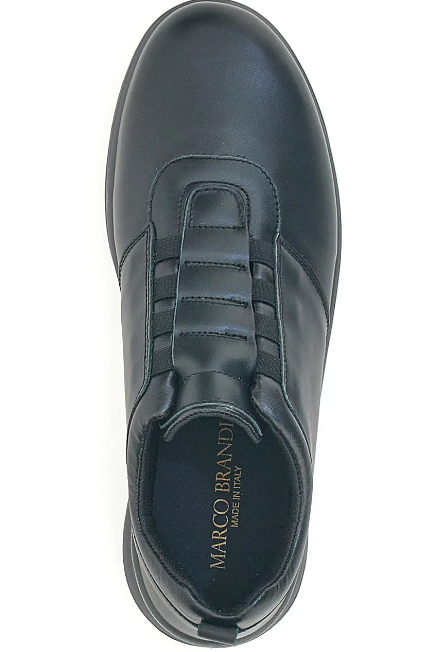 Scarpe nere con elastici frontali Made in Italy MARCO BRANDI 37