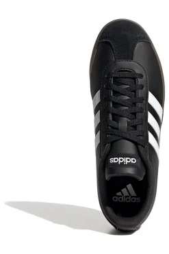 Scarpe nere con strisce bianche suola in gomma Adidas VL Court Base