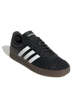 Scarpe nere con strisce bianche suola in gomma Adidas VL Court Base