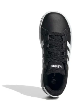 Scarpe nere con strisce bianche in materie sintetiche Adidas Grand Court 2 K