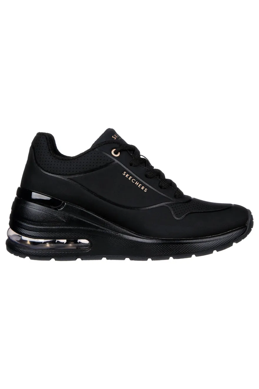 Scarpe nere con zeppa e suola Air Skechers Million Air Elevated Air