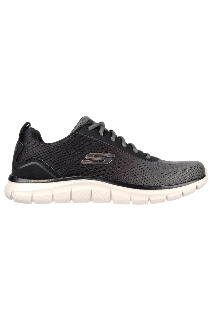 Scarpe nere e verde oliva stile training Skechers Track Ripkent