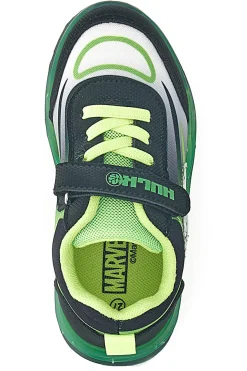 Scarpe nere e verdi con luci e strappo Mavengers R1010212T