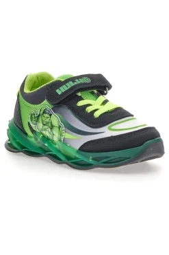 Scarpe nere e verdi con luci e strappo Mavengers R1010212T