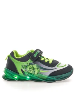 Scarpe nere e verdi con luci e strappo Mavengers R1010212T