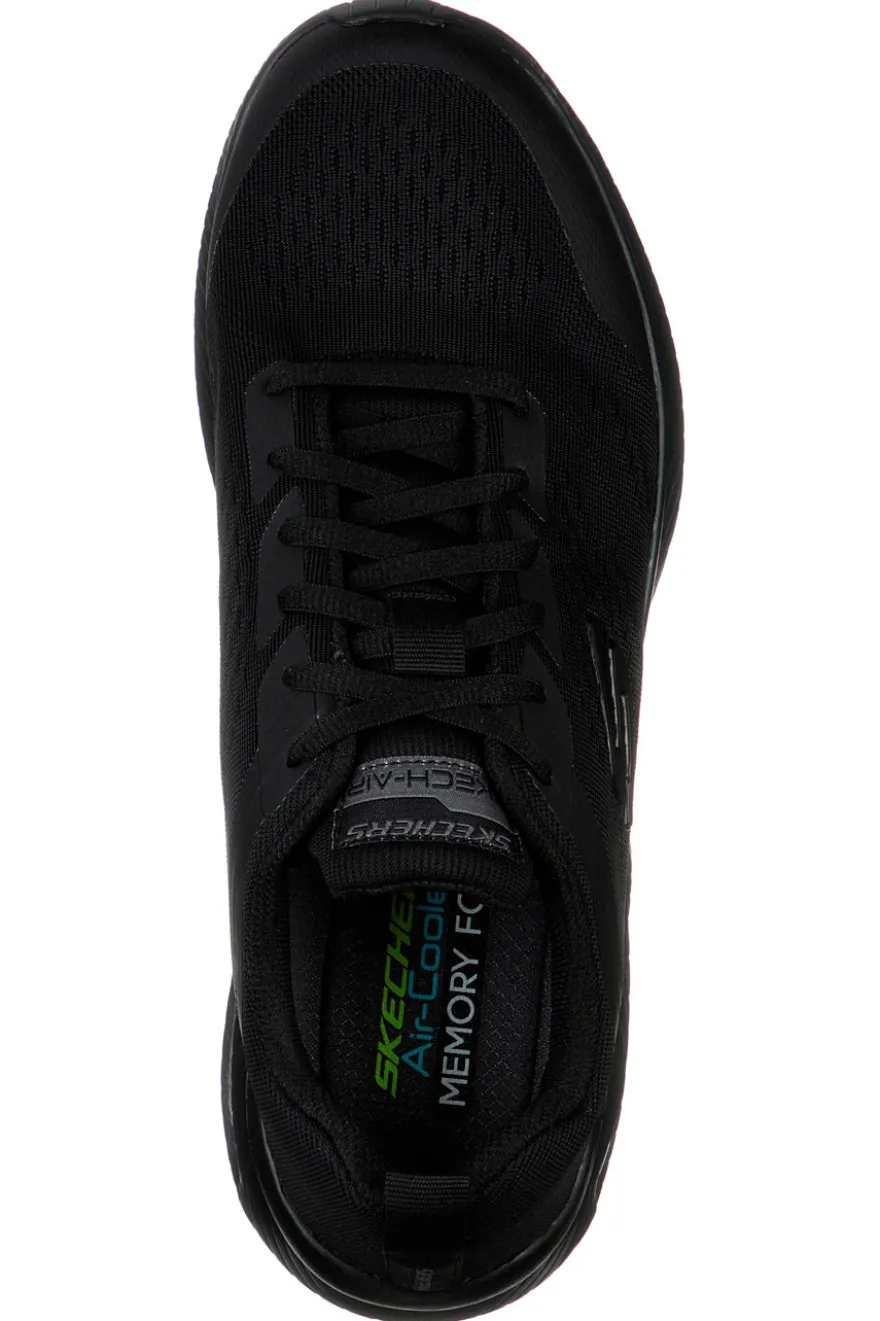 Scarpe nere in mesh con Air Cooled Memory Foam Skechers Dyna-Air Pelland