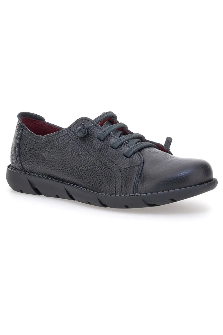 Scarpe nere in pelle con suola flessibile Pittarello Tierra 24224