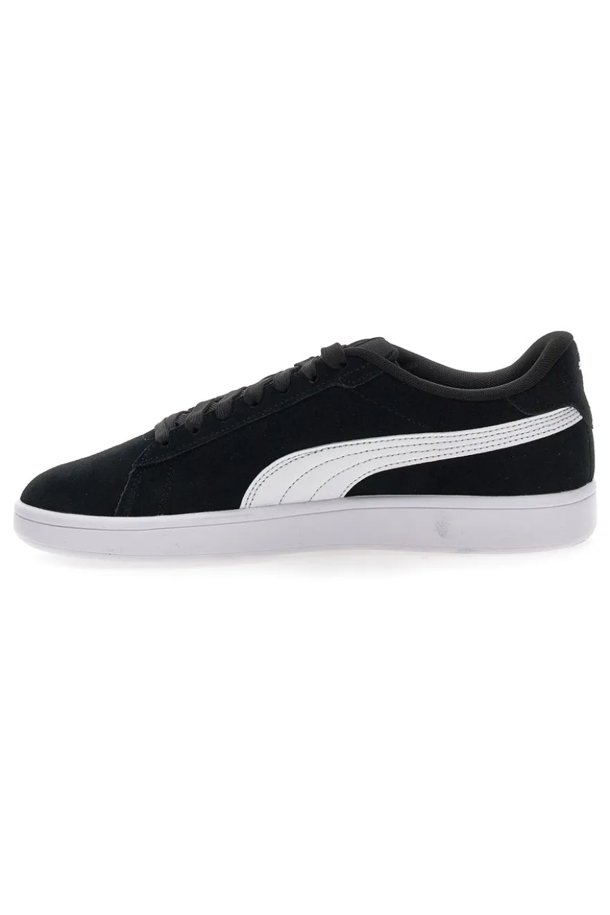 Scarpe nere in pelle con logo laterale Puma Smash 3