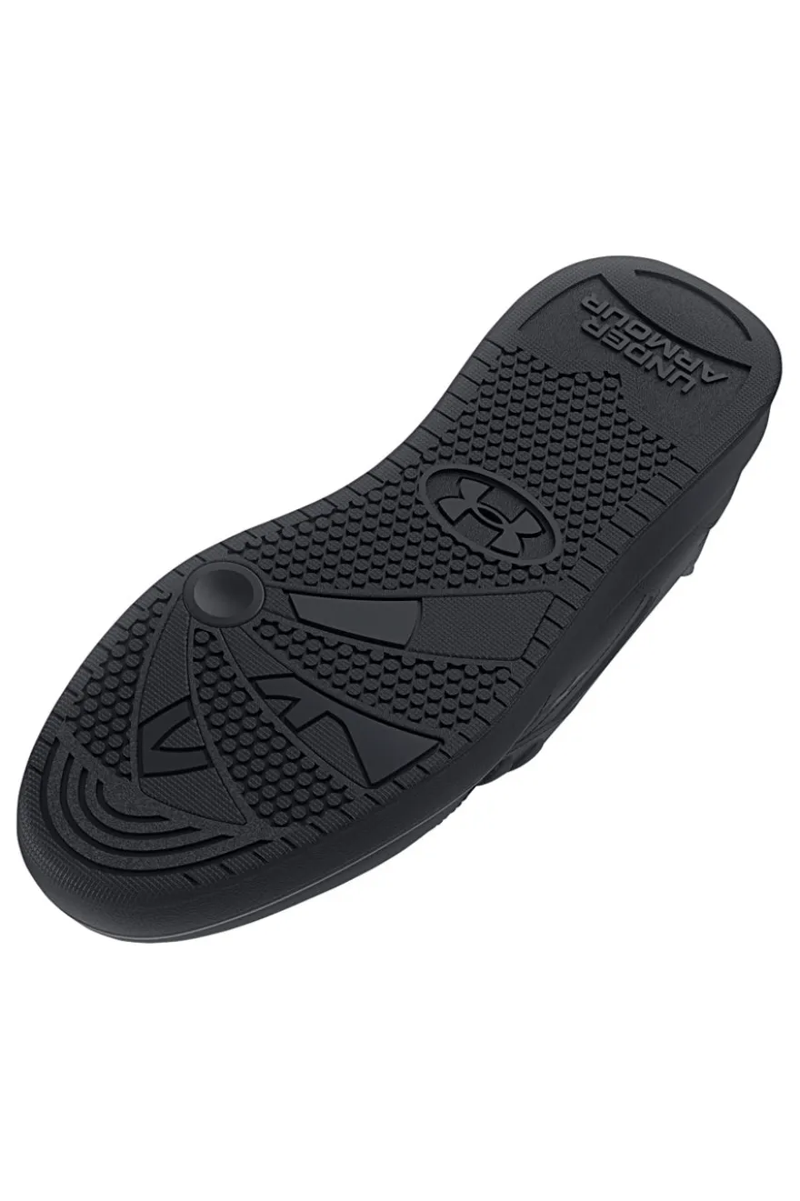 Scarpe nere in pelle con suola piatta Under Armour UA Official