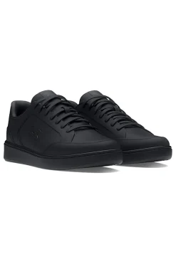 Scarpe nere in pelle con suola piatta Under Armour UA Official