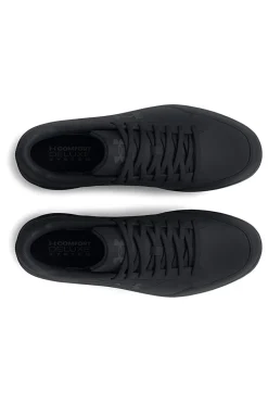 Scarpe nere in pelle con suola piatta Under Armour UA Official