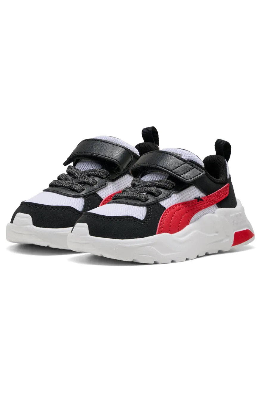 Scarpe nero bianco con chiusura a strappo e lacci elastici Puma Trinity 2 LT Mid 90s AC+ Inf