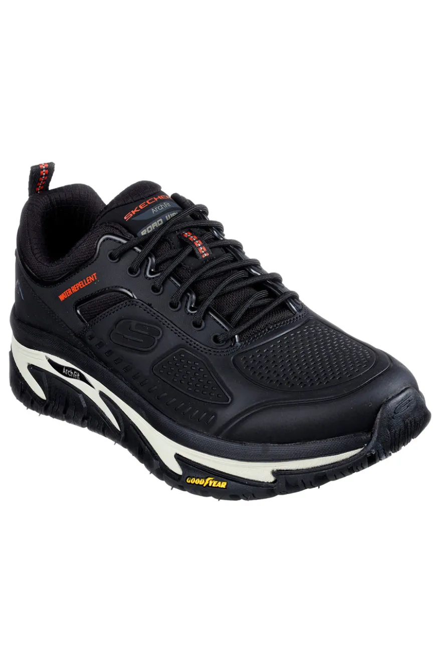 Scarpe outdoor nere water-repellent Skechers Arch Fit Road Walker-Recon
