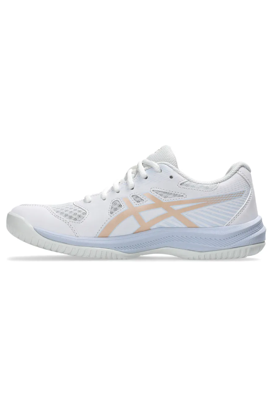 Scarpe pallavolo indoor bianche traspiranti e ammortizzate Asics UPCOURT 6