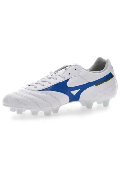 Scarpe per Calcio in Terreni Erbosi Bianche e Blu MIZUNO MORELIA II CLUB
