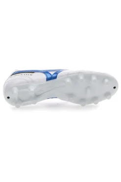 Scarpe per Calcio in Terreni Erbosi Bianche e Blu MIZUNO MORELIA II CLUB