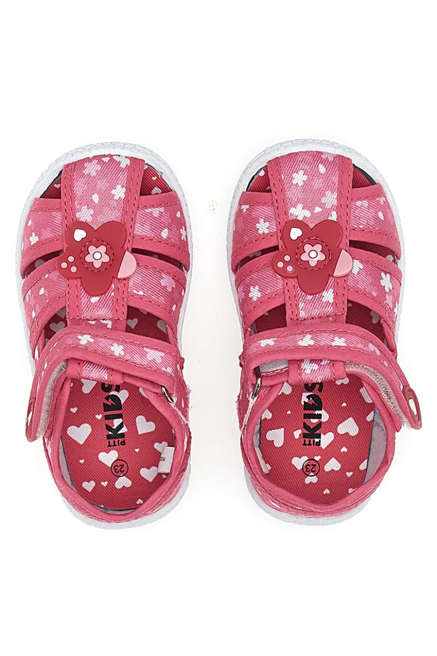 Scarpe rosa con doppio strappo Pitt kids PK2877A