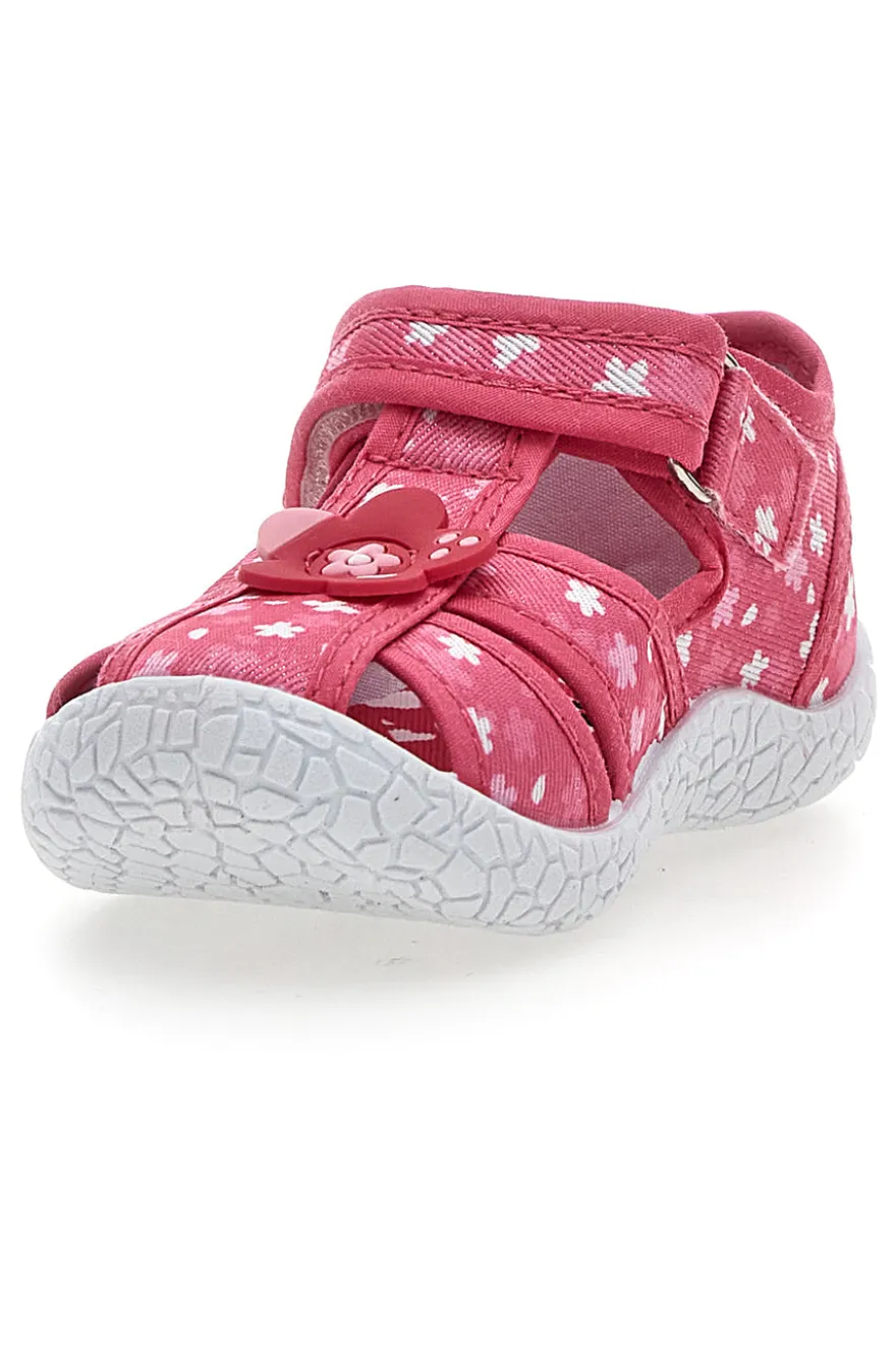 Scarpe rosa con doppio strappo Pitt kids PK2877A