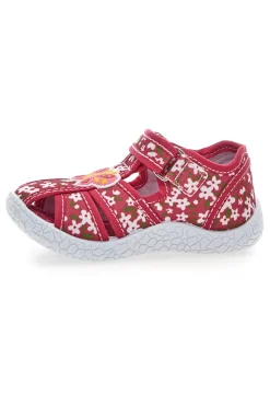Scarpe rosse con doppio strappo Pitt kids PK3904A