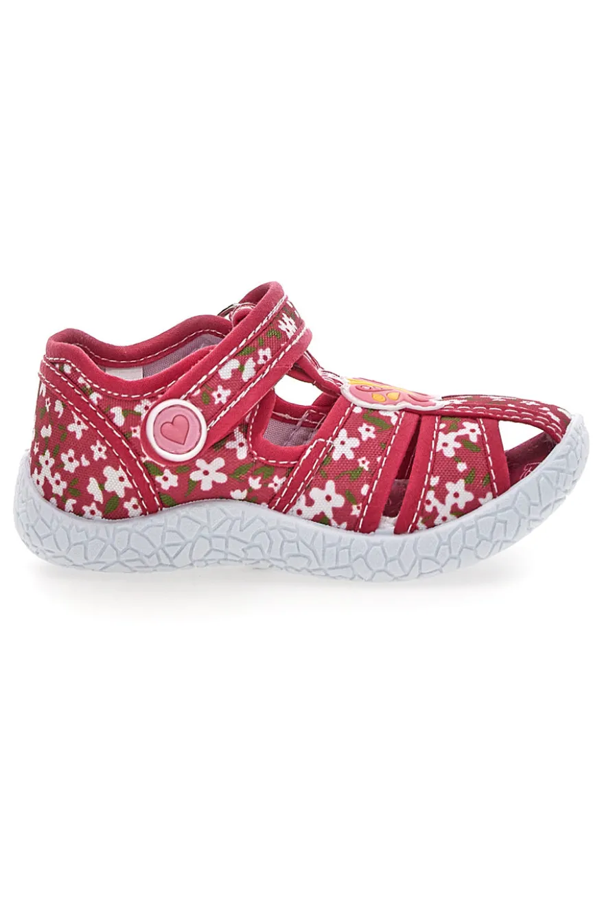 Scarpe rosse con doppio strappo Pitt kids PK3904A