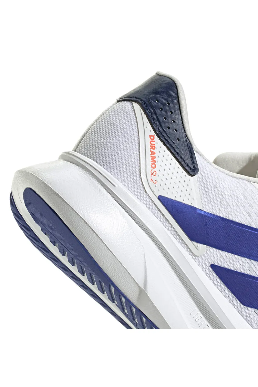 Scarpe running bianche con dettagli blu e ammortizzazione Lightmotion Adidas Duramo SL2 M