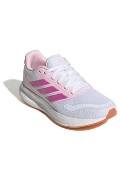 Scarpe running bianche e rosa in mesh con suola Cloudfoam Adidas Runfalcon 5 J