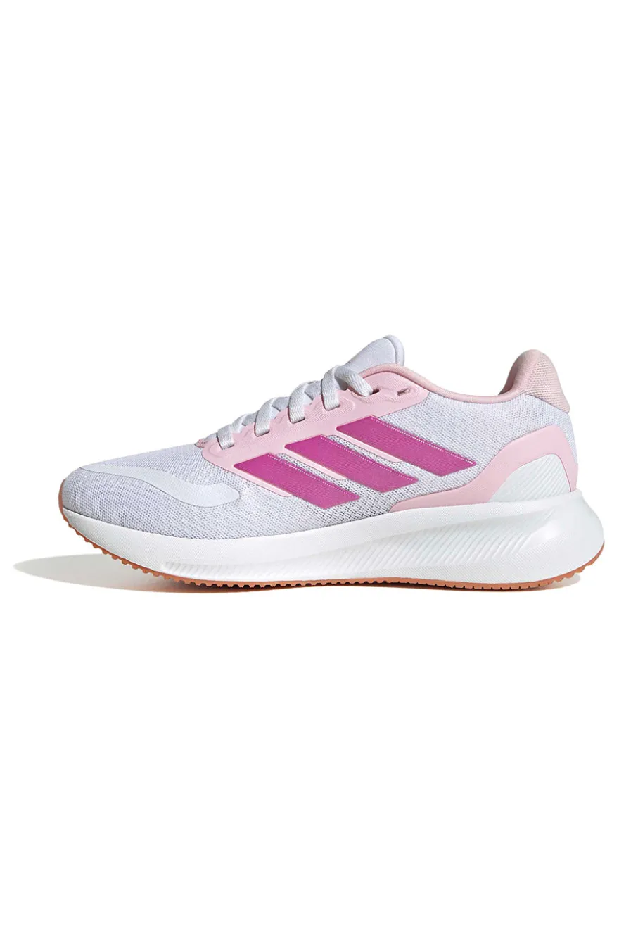 Scarpe running bianche e rosa in mesh con suola Cloudfoam Adidas Runfalcon 5 J