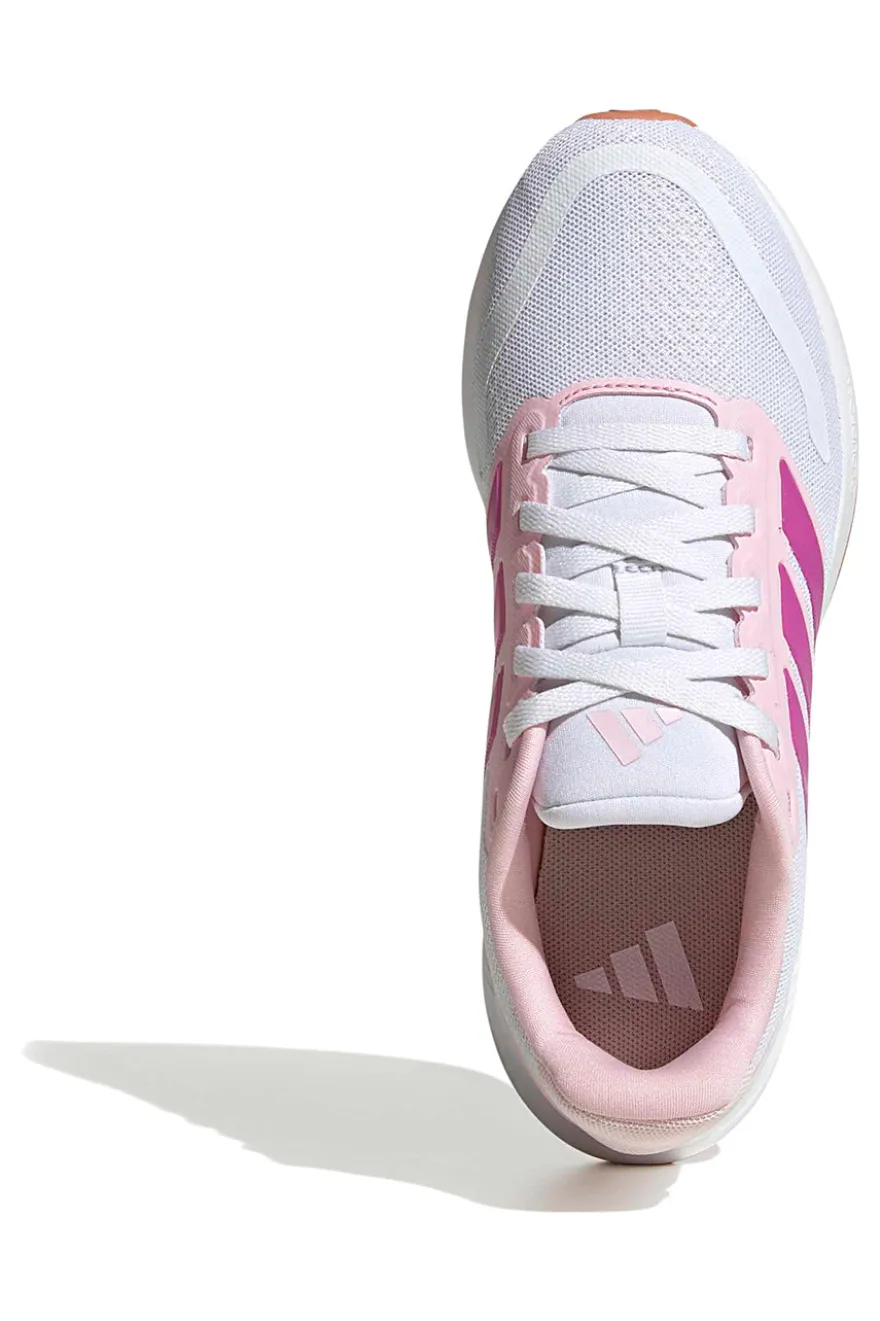 Scarpe running bianche e rosa in mesh con suola Cloudfoam Adidas Runfalcon 5 J
