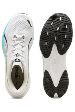 Scarpe running bianche in mesh con suola sfumata e ammortizzazione Profoam Puma Darter Pro 2