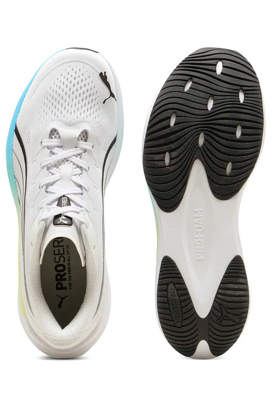 Scarpe running bianche in mesh con suola sfumata e ammortizzazione Profoam Puma Darter Pro 2