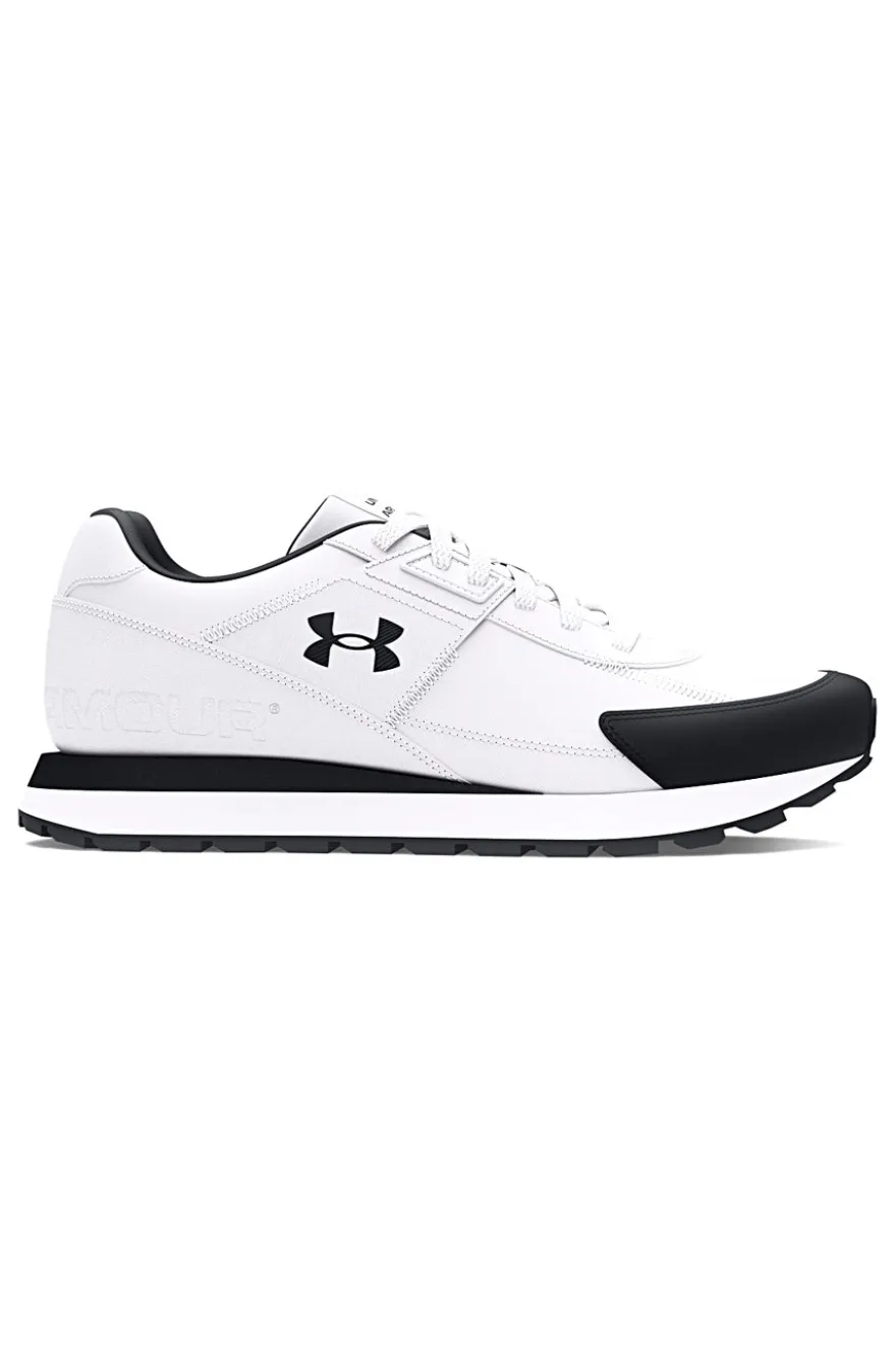 Scarpe running bianche tomaia con inserti in pelle Under Armour Essential Runner