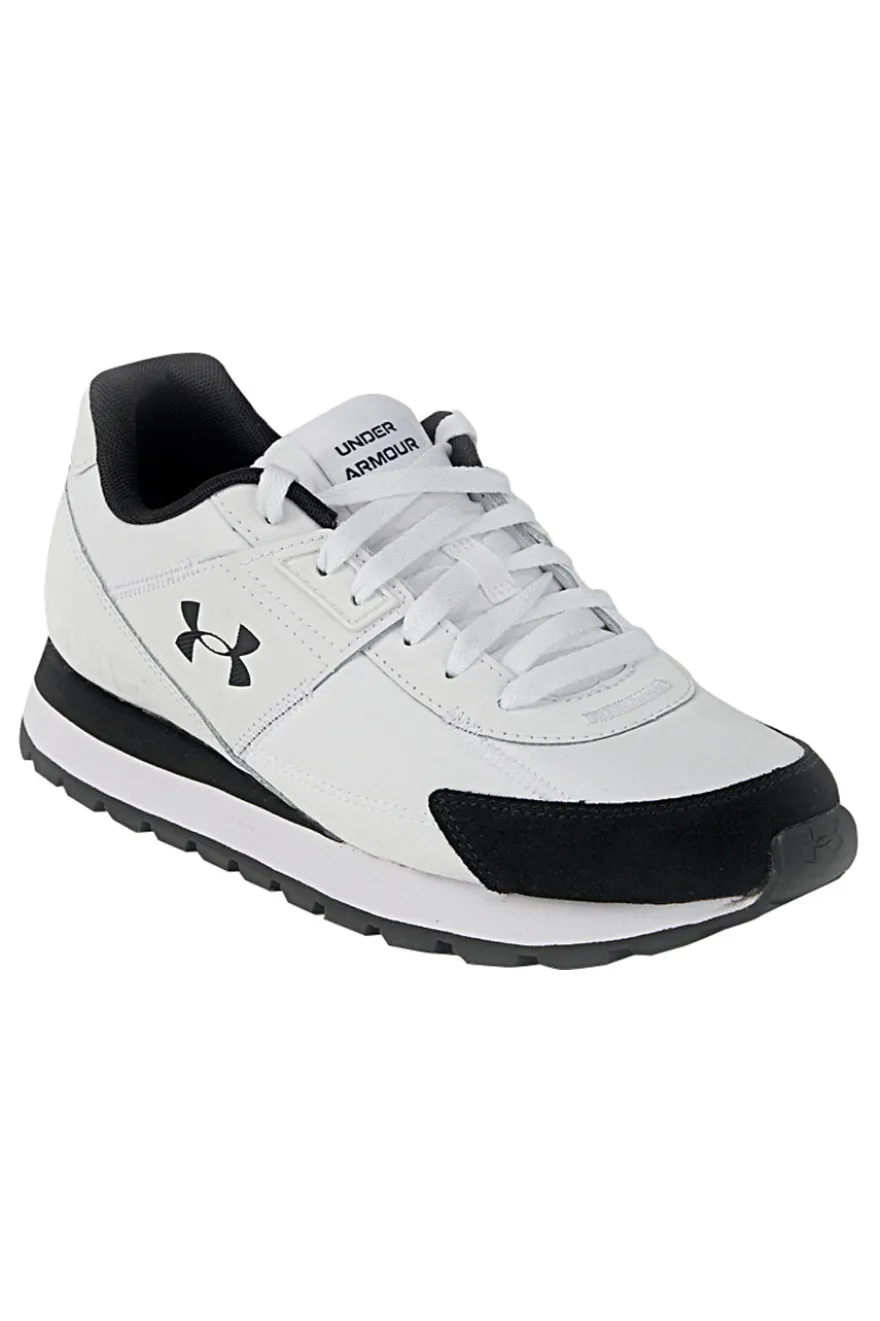 Scarpe running bianche tomaia con inserti in pelle Under Armour Essential Runner