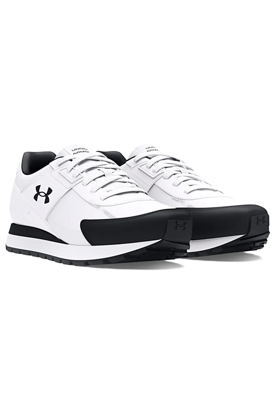 Scarpe running bianche tomaia con inserti in pelle Under Armour Essential Runner