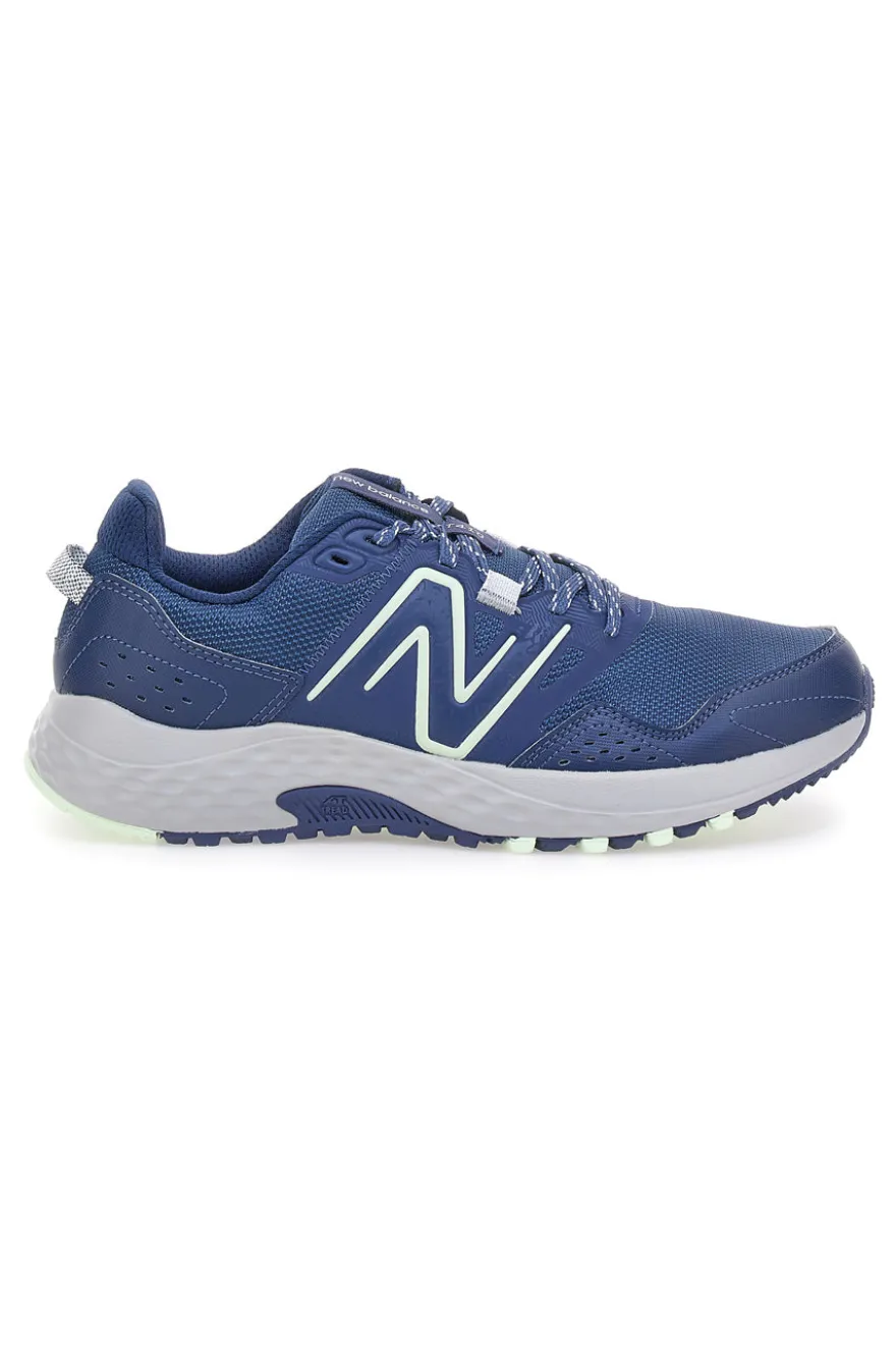 Scarpe running blu in mesh con suola trail New Balance MT410CN8