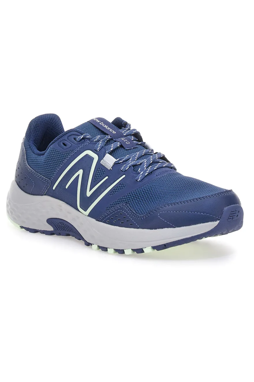 Scarpe running blu in mesh con suola trail New Balance MT410CN8