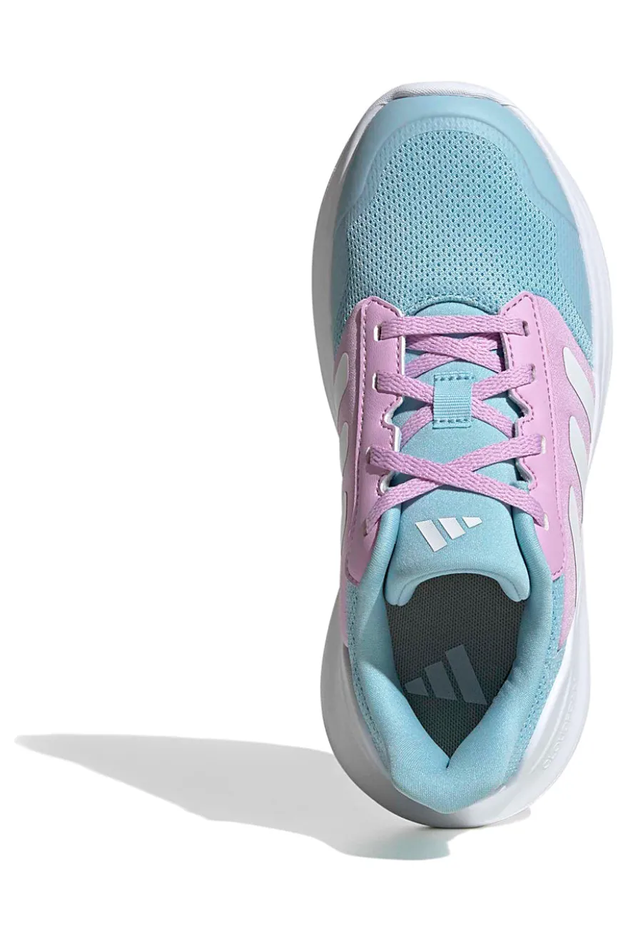 Scarpe running celesti con dettagli lilla in mesh traspirante Adidas Tensaur Run 3.0 J