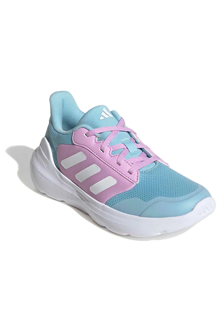 Scarpe running celesti con dettagli lilla in mesh traspirante Adidas Tensaur Run 3.0 J