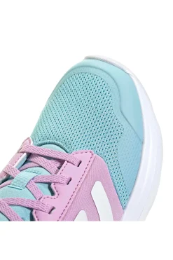 Scarpe running celesti con dettagli lilla in mesh traspirante Adidas Tensaur Run 3.0 J