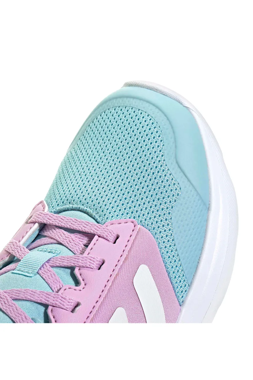 Scarpe running celesti con dettagli lilla in mesh traspirante Adidas Tensaur Run 3.0 J