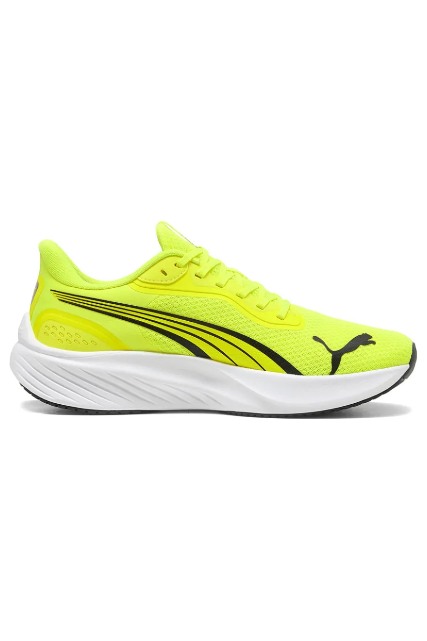 Scarpe running giallo fluo in mesh traspirante con suola leggera Puma Pounce Lite