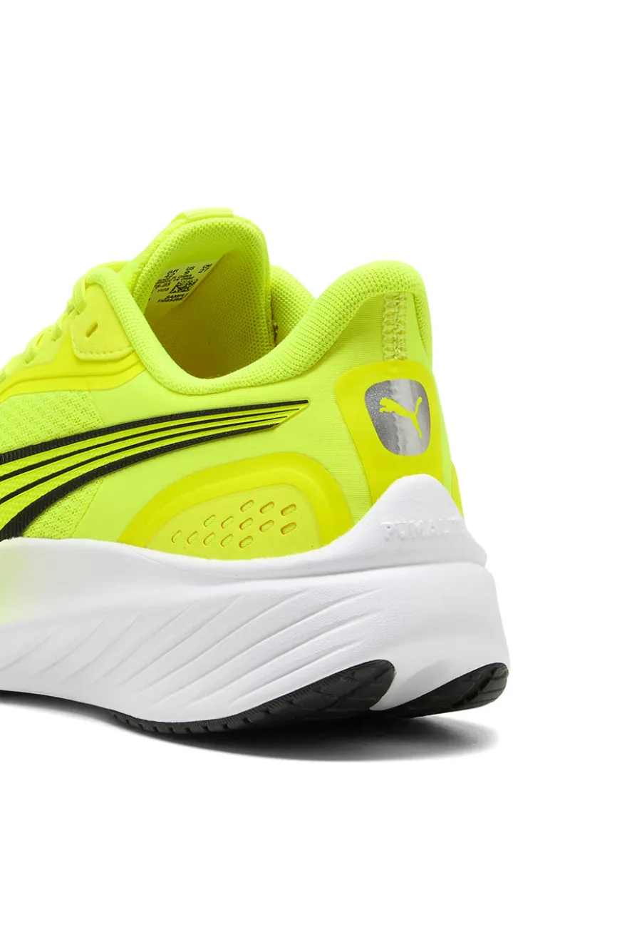 Scarpe running giallo fluo in mesh traspirante con suola leggera Puma Pounce Lite