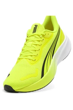 Scarpe running giallo fluo in mesh traspirante con suola leggera Puma Pounce Lite