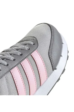 Scarpe running grigie in mesh con strisce rosa Adidas Run 50s