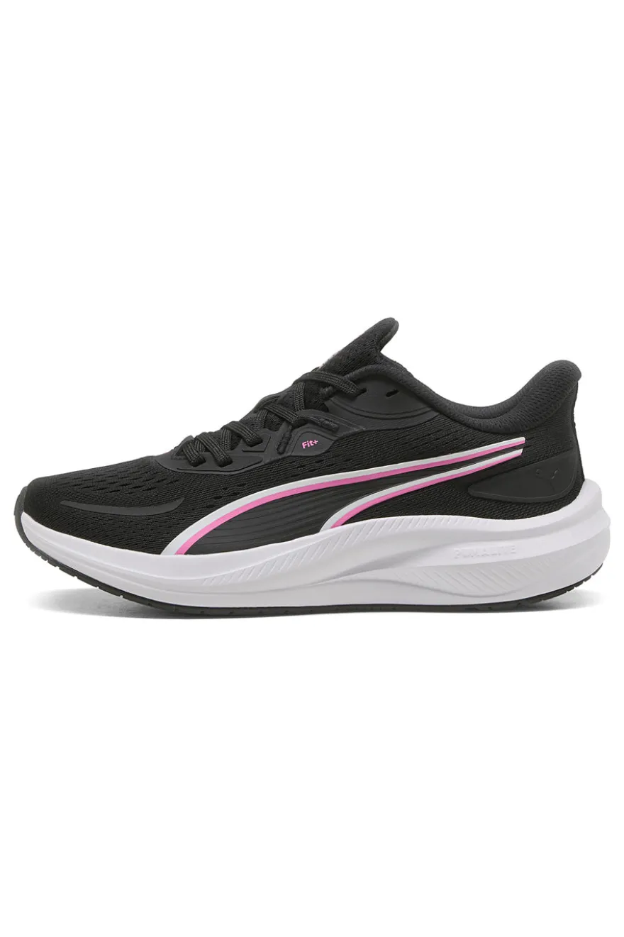 Scarpe running nere in mesh con dettagli rosa Puma Skyrocket Lite 2